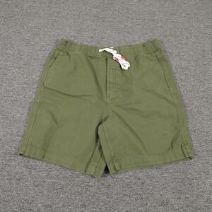 Topo Designs Shorts Mens Medium Green Organic Cotton Chino 6 Inseam Elastic